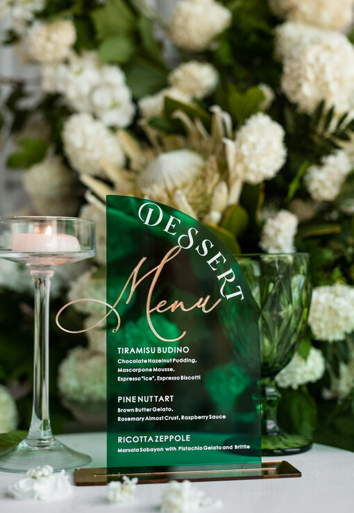 glamour eleganckie menu weselne, welurowe menu weselne, karty dań na stoły weselne, dekoracja stołów weselnych, dekoracja na stołach weselnych, karta deserów i ciast