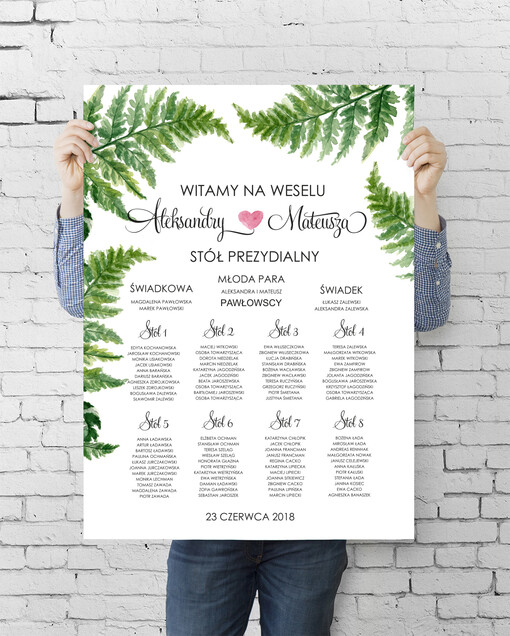 plan stołu plakat  tablica z planem stołów na wesele plan stołów weselnych