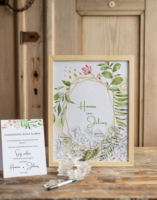 Rama księga gości weselnych czarne kartki do wyboru, ramka z seruszkami do wrzucania