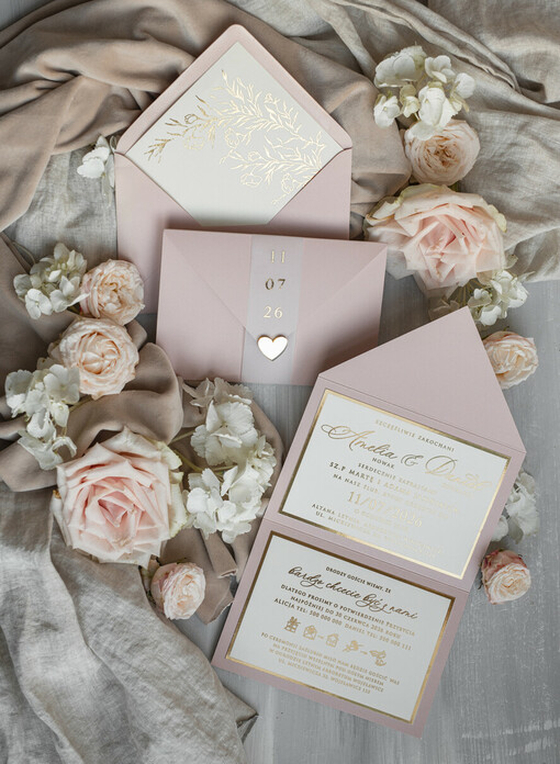 próbki zaproszeń próbka eleganckie złote zaproszenia