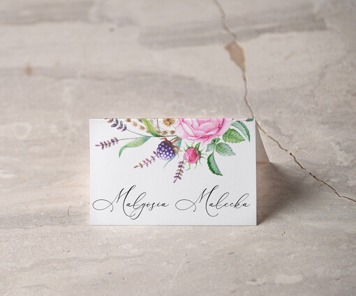 rustykalne winietki ślubne wizytówki dla gości weselnych, w stylu rustykalnym