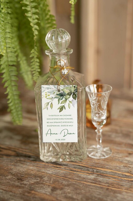 rustykalne zawieszki na wódkę weselną rustykalne ekologiczne zawieszki na butelki