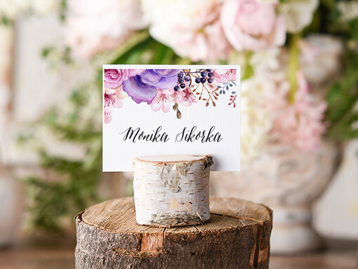 Boho/etno/pióra usadzenie gości na weselu winietki