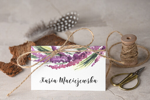 Boho/etno/pióra ślubne winietki na stół weselny