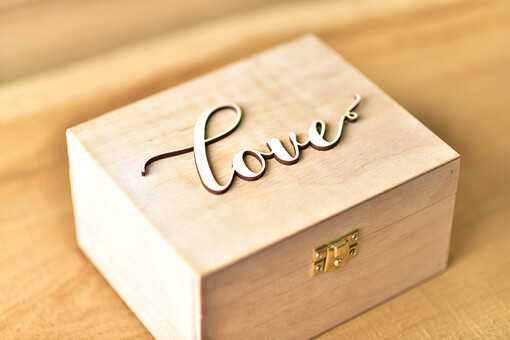 szkatułki ślubne pudełko rustykalne pudełko na obrączki love