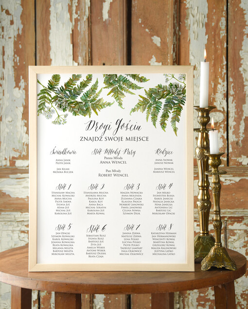 Plakaty Boho powitanie i usadzenie gości plan stołów weselnych, boho styl romantyczne kwiaty