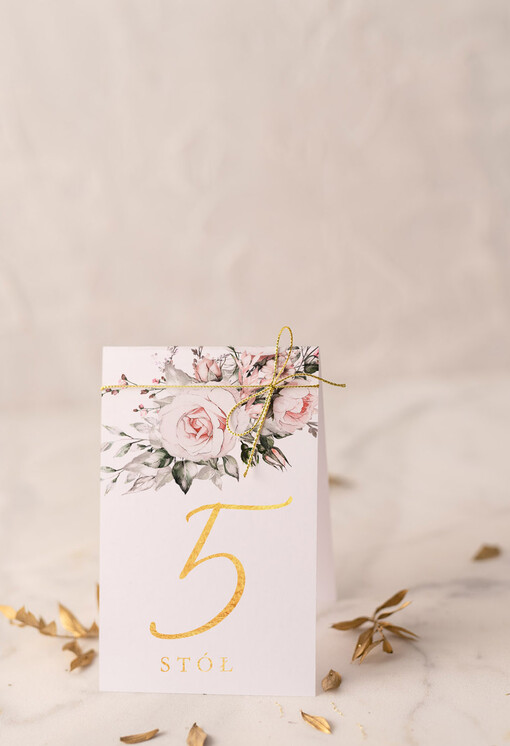Glamour usadzenie gości numery na stół weselny, złoto klasyczna elegancja w stylu glamour