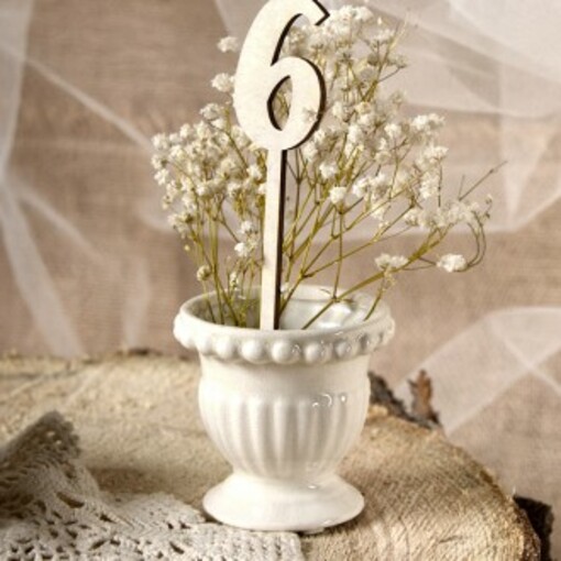 Drewniane numerki na stół stoły weselne, naturalne drewno rustykalny styl