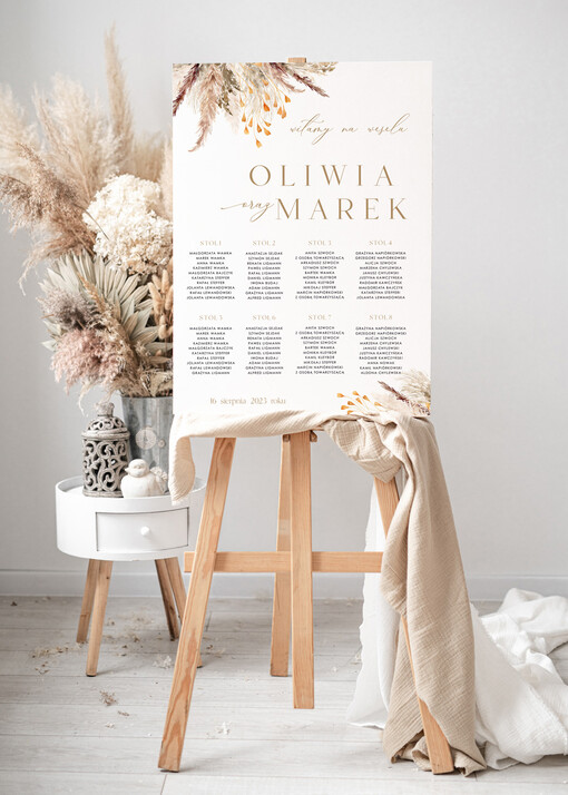 Plakaty Rustykalne plan stołów na wesele tablica z rozstawieniem stołów weselnych, plan usadzenia gości na weselu, plansza z usadzeniem gości na weselu, plan stołów na weselu