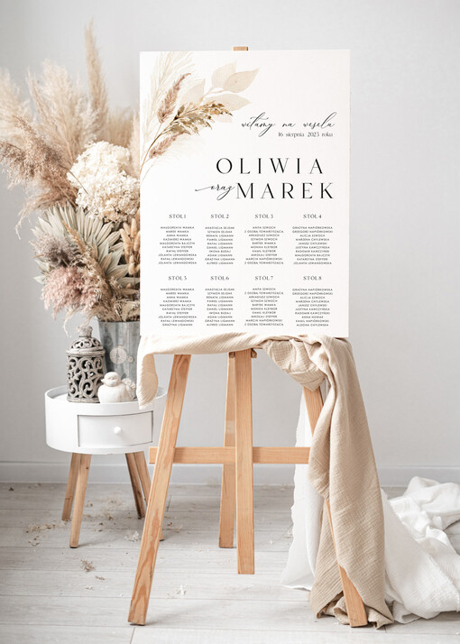 Plakaty Rustykalne tablica z planem stołów na wesele plan stołów weselnych, plan usadzenia gości na weselu, plansza z usadzeniem gości na weselu, plan stołów na weselu