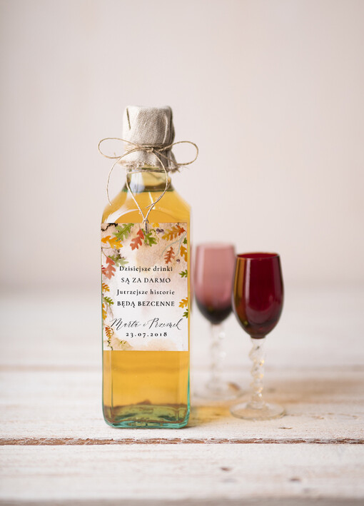 botaniczne podróżnicze  zawieszki na alkohol weselny, botaniczne z waszą treścią