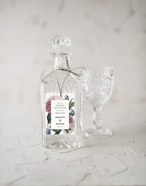 botaniczne podróżnicze  zawieszki ślubne na butelki, botaniczne tekst dowolny