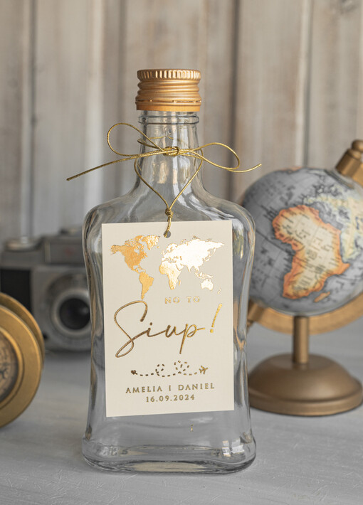 botaniczne podróżnicze  etykiety na wódkę weselną, podróżnicze zawieszki na własny trunek, dowolne teksty na zawieszkach tematyczne dodatki i ozdoby na stół weselny