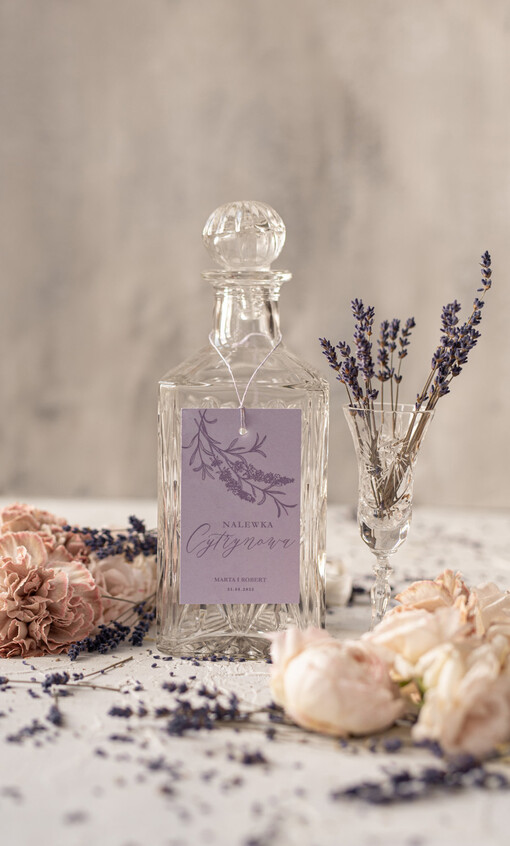 botaniczne podróżnicze  etykieta na wódkę weselną, botaniczne z waszą treścią