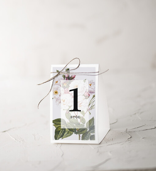 botaniczne podróżnicze  tabliczka z numerem stołu weselnego, kwiaty boho piekne kolory