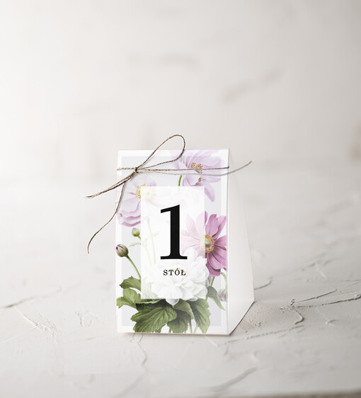 botaniczne podróżnicze  numery na stoły weselne, przepiekne ilustracje w stylu boho