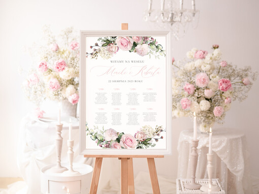 Plakaty botaniczne podróżnicze plan stołów na wesele tablica z rozmieszczeniem gości, w stylu rustykalnym, plan usadzenia gości na weselu