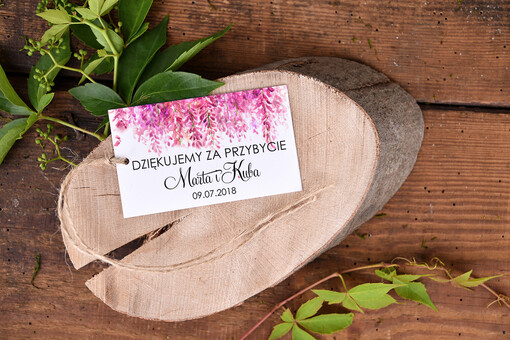Zawieszki bileciki do prezentów pomysłowe podziękowania dla gości, bileciki do podziękowań dla gości