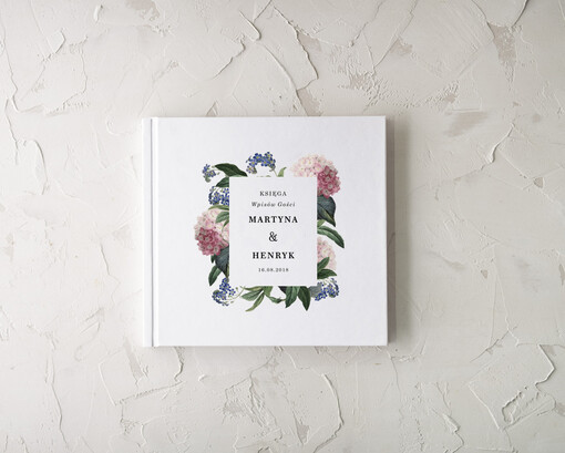 botaniczne album na zdjęcia ślubne i wpisy gości weselnych, wybierz swoja tresc rustykalny