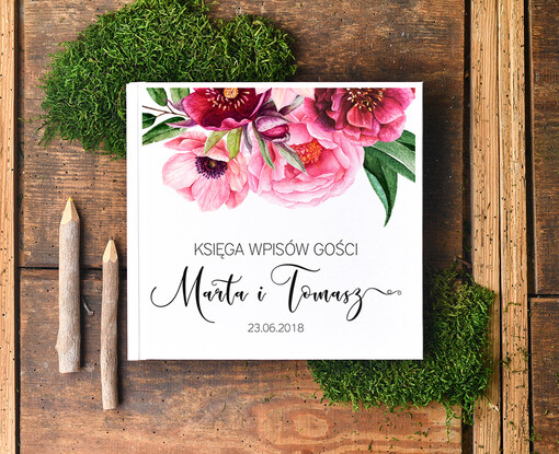 botaniczne album ślubny personalizowany i księga gości weselnych w jednym, rustykalna ty decydujesz o kazdym szczegole