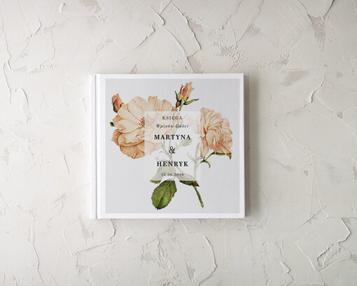 botaniczne ksiega gosci weselnych z ankietami wybierz swoje kartki, wybierz swoja tresc rustykalny