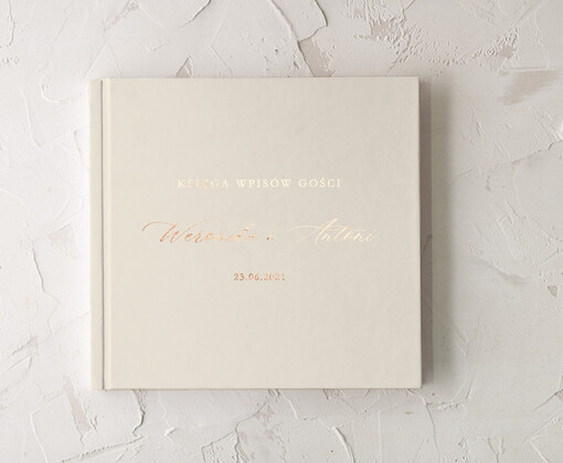 glamour ksiega gosci do wklejania zdjec i wpisy gosci, klasyczne zlote lub srebrne napisy