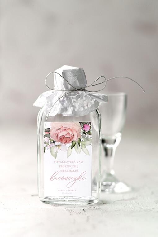 Butelki podziękowanie dla gości weselnych, kacowki buteleczki na nalewki