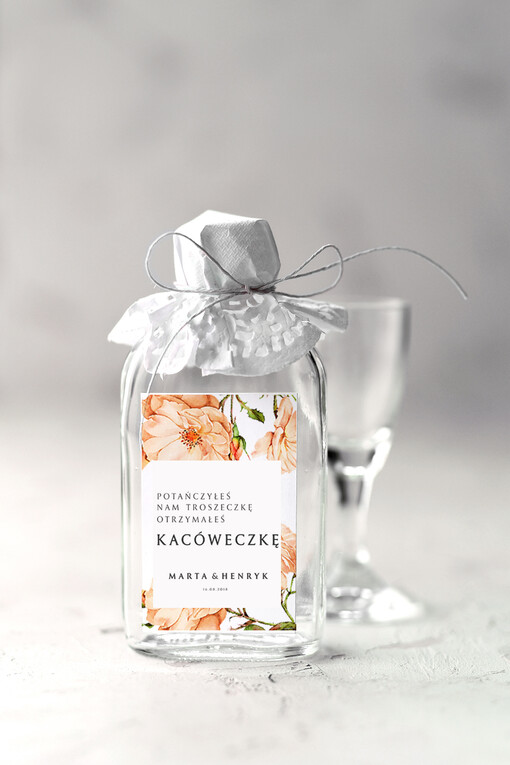 Butelki prezenty dla gości na weselu, piersiowki podziekowania kacowki
