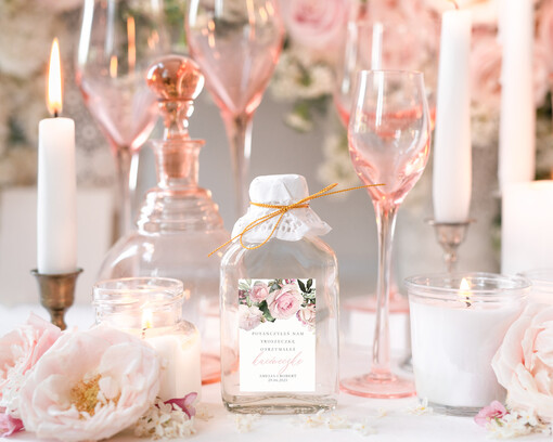 Butelki prezent dla gości weselnych, buteleczki 100 ml prezent dla gości, pomysł na prezenty dla gosci weselnych