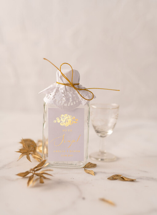 Butelki podziękowania podarunki dla gości weselnych, buteleczki 100 ml prezent dla gości