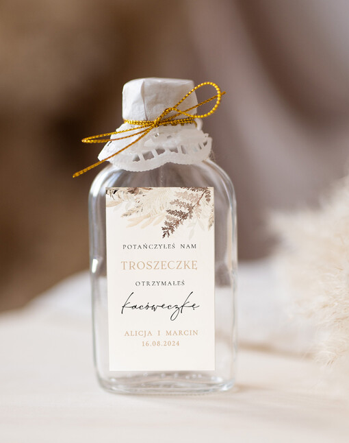 Butelki prezent dla gości weselnych, buteleczki 100 ml prezent dla gości, pomysł na prezenty dla gosci weselnych, buteleczki na własny trunek