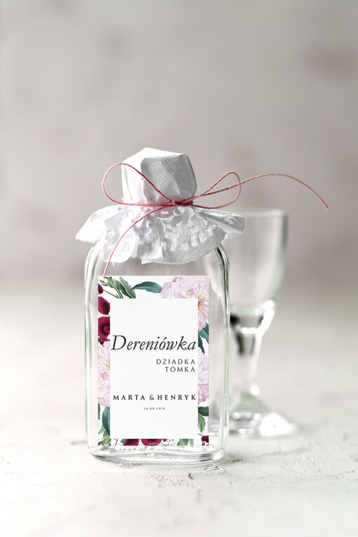Butelki podziękowania dla gości weselnych, buteleczki 100 ml na wesele