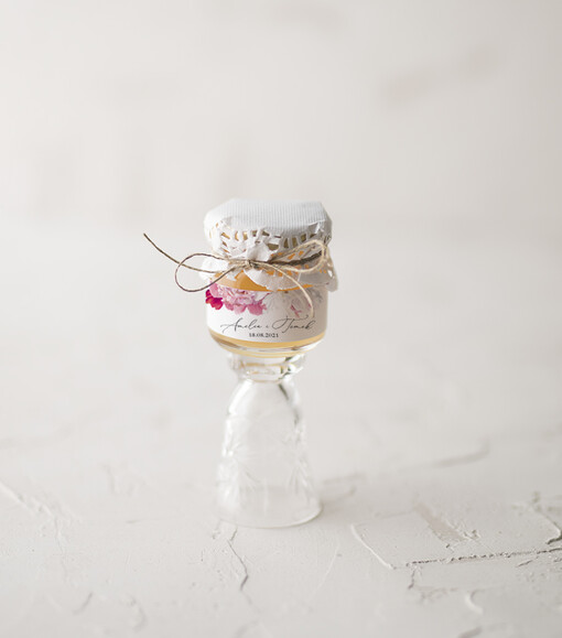 Miody i słoiczki Nutella upominki podziękowania za przybycie po ślubie niepowtarzalny upominek personalizowany miodek