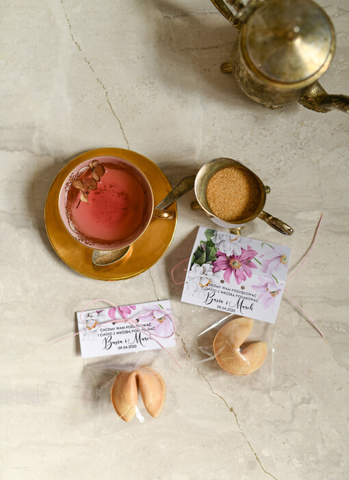 Ciasteczka z wróżbą podziękowania gościom weselnym, chińskie ciasteczko dla gości