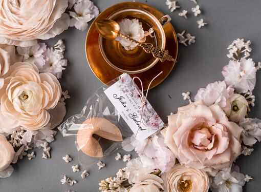 Ciasteczka z wróżbą piękne podziękowania, chińskie ciasteczko dla gości