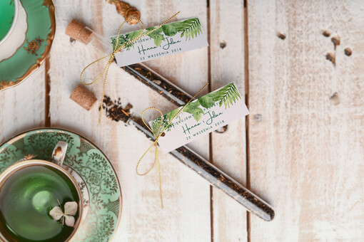 Fiolki oryginalne podziękowania dla gości w formie aromatycznej kawy