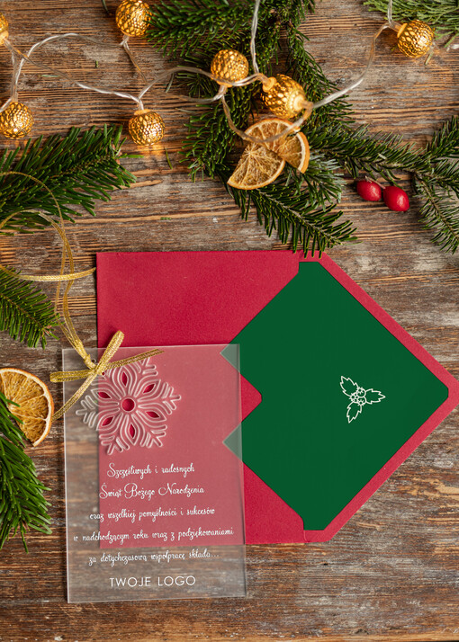 laserowe firmowe kartki swiateczne z logo, laserowe karnety bożonarodzeniowe