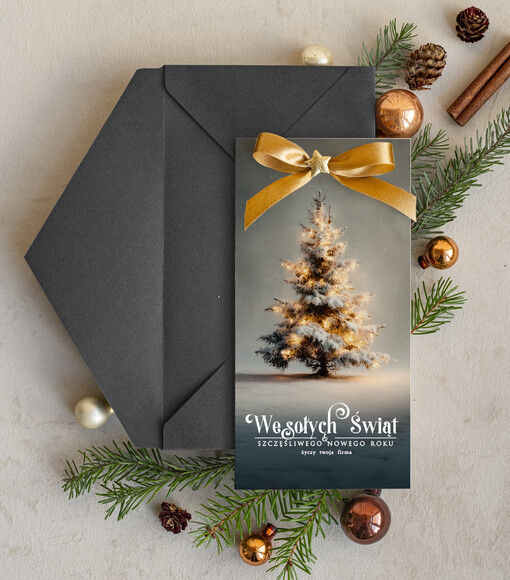 elegance kartka świąteczna dla firmy z logo biznesowe kartki swiateczne dla firm Kartki świąteczne z logo dla firm