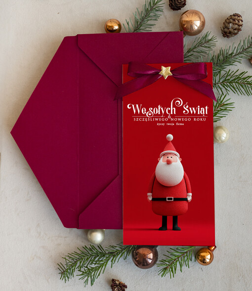 elegance kartka świąteczna dla firmy z logo biznesowe kartki swiateczne dla firm Kartki świąteczne z logo dla firm