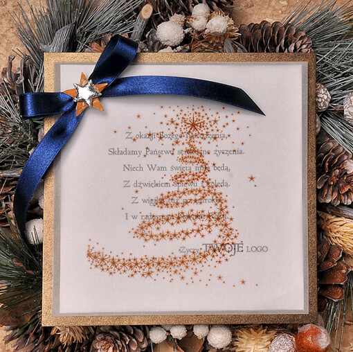 retro ręcznie robione kartki świąteczne z logo firmy, retro