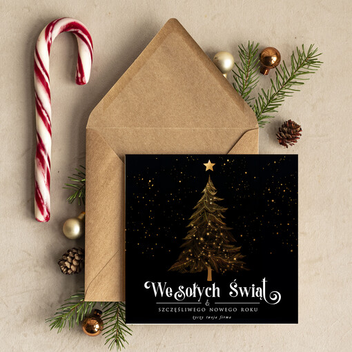Retro/nowoczesne biznesowe kartki świąteczne z Twoim logo, świąteczne kartki dla firm z logo, kartki świąteczne dla pracowników