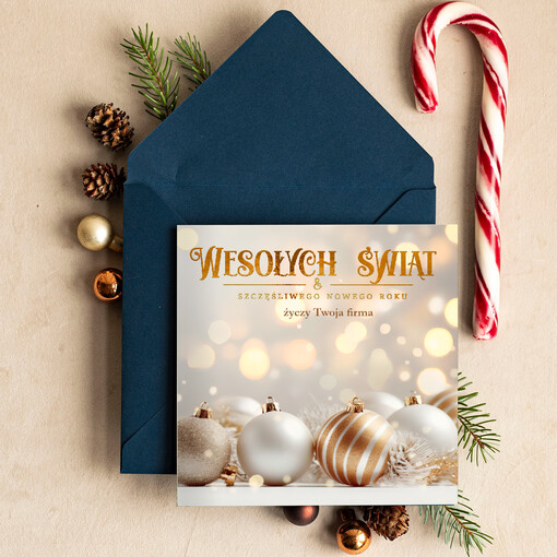 Retro/nowoczesne firmowe kartki bozonarodzeniowe z logo, karnety bożonarodzeniowe firmowe, kartki świąteczne dla pracowników, eleganckie kartki świąteczne z logo firmy