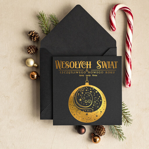 złocone złote firmowe kartki swiateczne z logo, błyszczące złote karnety swiateczne złote napisy, kartki świąteczne z logo firmy, kartki świąteczne dla pracowników