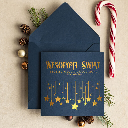 złocone złote firmowe kartki swiateczne z logo, błyszczące złote karnety swiateczne złote napisy, kartki świąteczne z logo firmy, kartki świąteczne dla pracowników