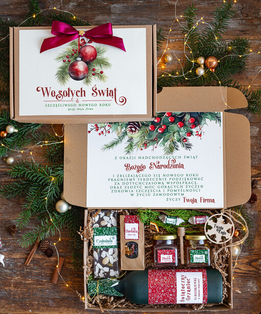 zestawy na rozgrzewkę Prezenty dla Pracowników paczki prezentowe dla Klientów Biznesowych, Elegancki kosz prezentowy Od Firm Z Logo, Upominek Dla Pracowników Od Firmy