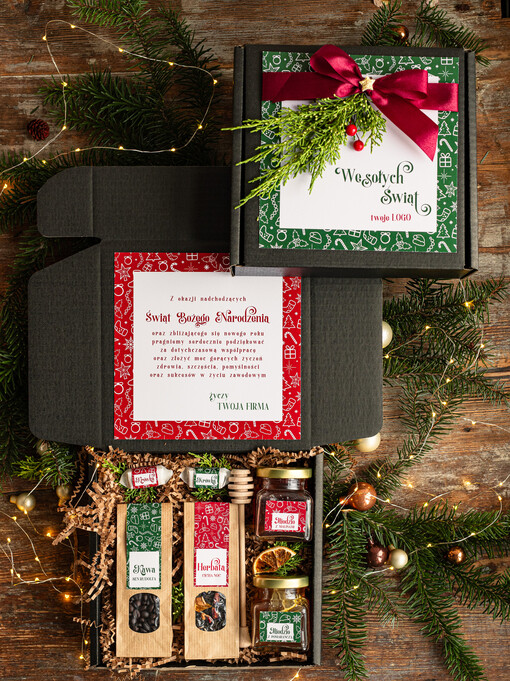 kawa  herbata miód Prezenty dla pracowników, prezenty biznesowe dla firm z kawą i herbatą, upominki na święta dla klientów, świąteczne gadżety dla kontrahentów