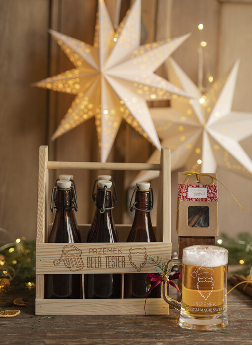 zestaw do piwa wina pomysł na prezent świąteczny dla dziadka skrzynka na piwo