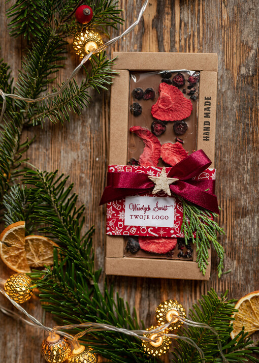 drobne prezenty dla firm  Czekoladka świąteczna Drobne Prezenty dla Firm, Małe Upomniki Czekoladka , gadżety świąteczne z logo firmy