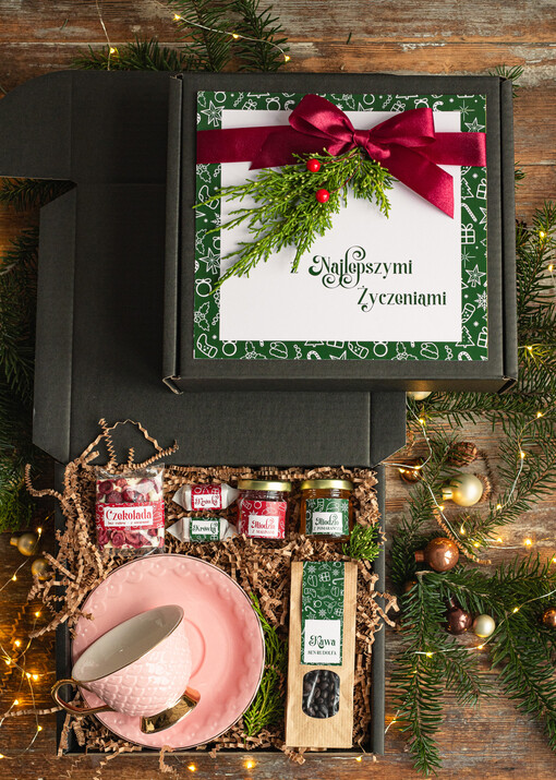 zestawy z kubkiem i filiżanką praktyczny świąteczny dla niej pod choinkę, ciekawy prezenty dla mamy na swieta, box filiżanka i zestaw do kawy herbaty dla dziewczyny, bozonarodzeniowy prezent dla mamy