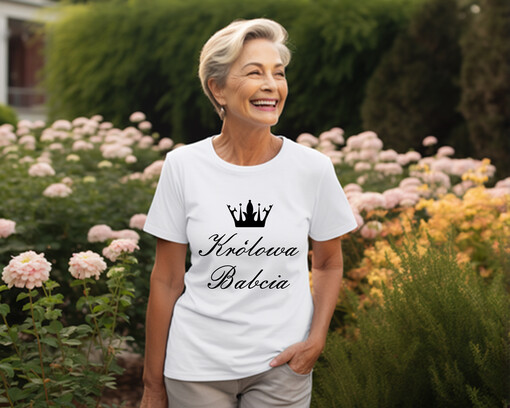 Prezenty dla Babci prezent dla babci biała koszulka z nadrukiem, koszulka z napisami dla babci, pomysł na prezent dla babci, prezenty z okazji dnia babci, koszulki dla babci